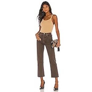 RE/DONE Originals Stove Pipe Jeans in Washed Chocolate, Button fly New, Sz 23